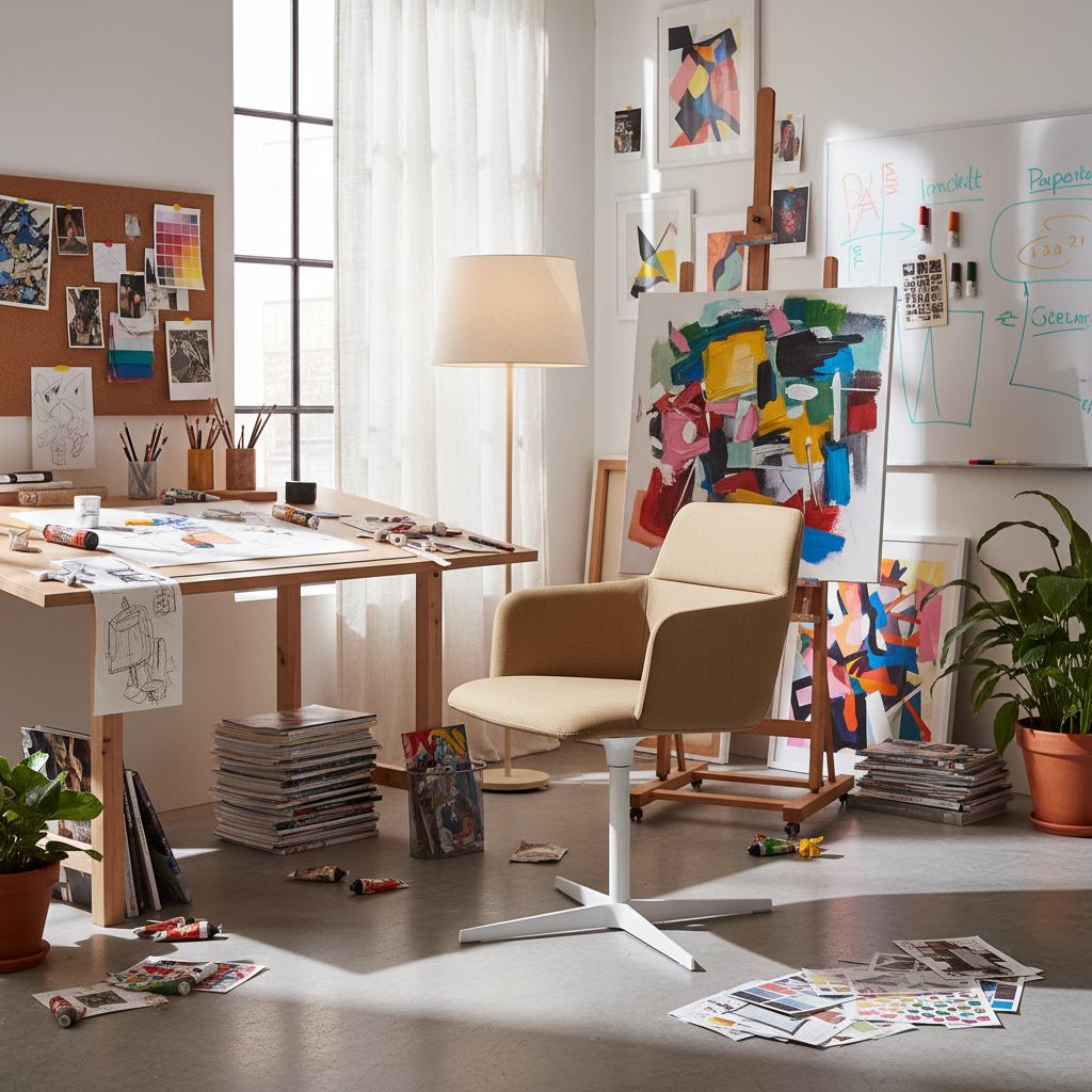 Accent chair in warm Scandinavian living room