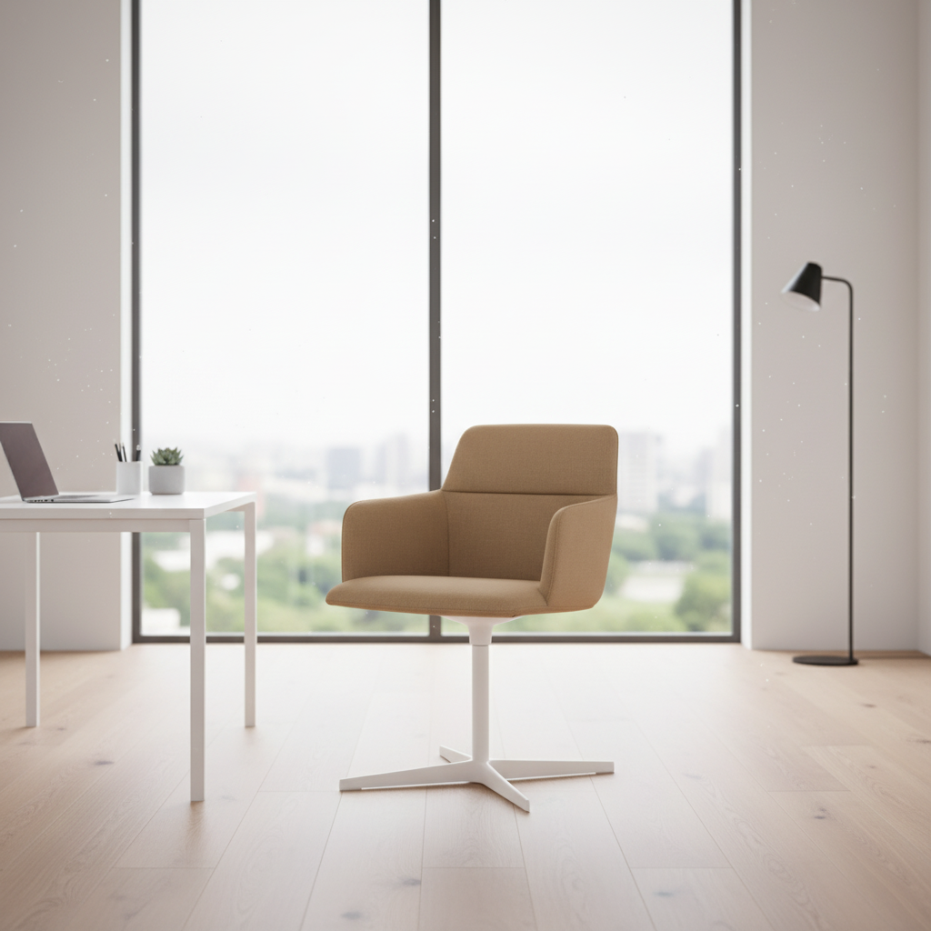 Accent chair in minimal concrete loft