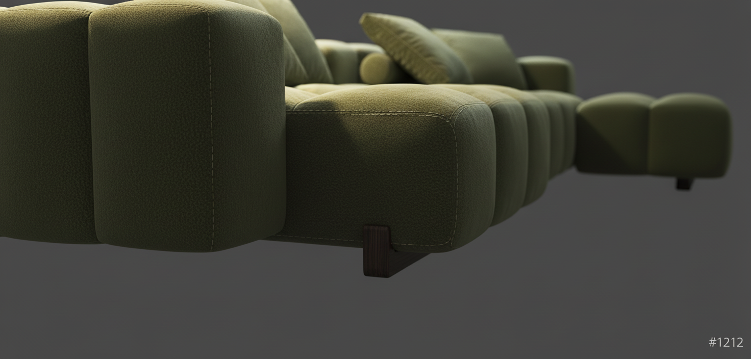 Sofa with accent decor