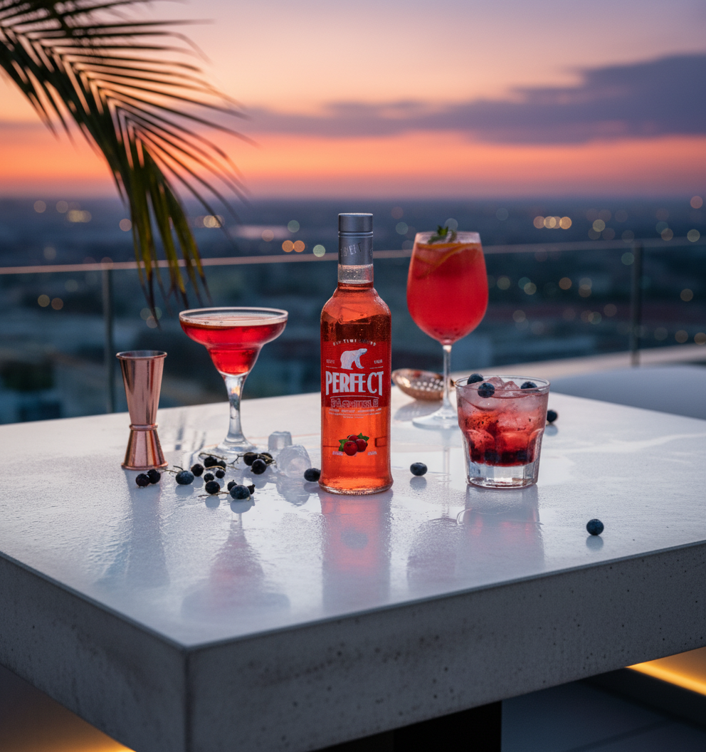 Vodka bottle studio shot